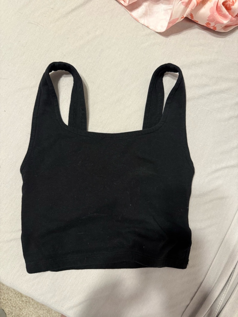 American Eagle Outfitters Black Crop Tank Top